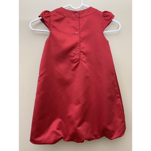 🎅🏻 Gymboree Girls Red Silky Bubble Hem Holiday Dress Sz 5 GORGEOUS - Picture 5 of 7